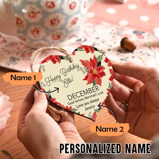 Customized December Girl Birthday Gift Ornament UKKH250612