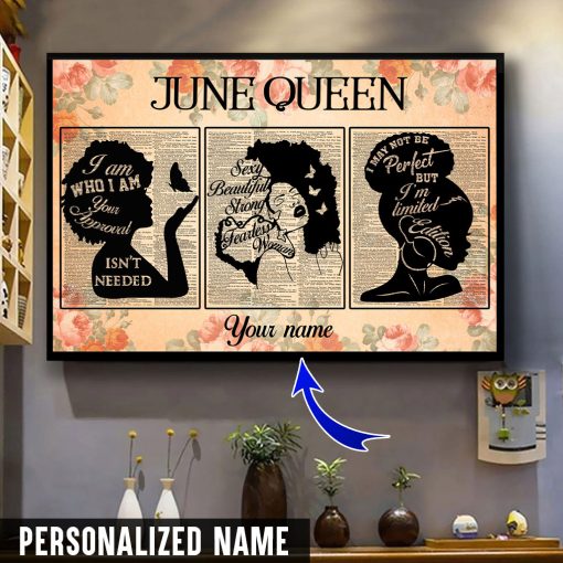 Personalized Name June Queen Canvas QFMM280306